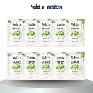 Combo 10 mặt nạ giấy sữa chua vedette nha đam 22ml