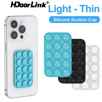 Hdoorlink Hút 2 Mặt Silicon Vuông 2 Mặt Chống Trơn Trượt Giá Đỡ Điện Thoại Di Động Hút Miếng Lót