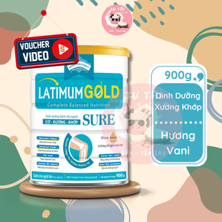 Sữa Bột Latimum Gold Sure Cơ Xương Khớp lon 900g. Sữa canxi hỗ trợ cơ xương khớp cho người già.