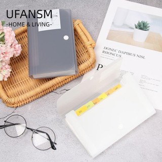 UFANSM Nhựa Đựng Tài Liệu Giấy Tờ A6 12 Ngăn Nhiều Màu Sắc Thời Trang