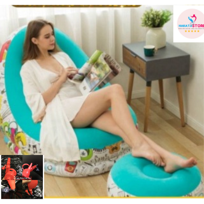 Bộ Ghế SOFA Lười Tựa Lưng Bơm Hơi SHKAT01. Kiểu Dáng Hàn Quốc Bọc Nhung Mềm Mại-Mẫu Hiện Đại -BẢO HÀNH 1-1 HAKATASTORE | BigBuy360 - bigbuy360.vn