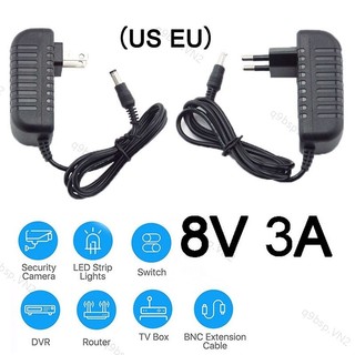 Led Biến Áp Sạc 8V 3A 3000Ma Nguồn Điện AC DC Adapter Bộ Sạc 100-240V 8Volt Cho Camera Quan Sát VN9B2