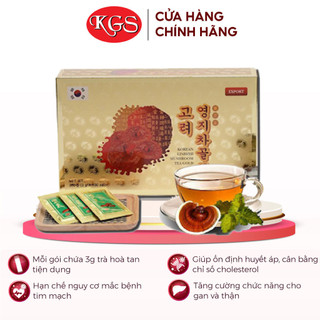 Trà Linh Chi Hàn Quốc Cao Cấp - Giúp Giảm Cholesterol Máu, Thanh Lọc Cơ Thể, Đào Thải Độc Tố (3g x 100 gói)