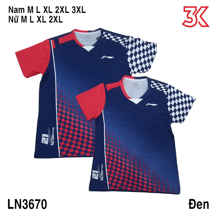 Áo cầu lông Lining Nam Nữ LN3670 1 Áo [FreeShip] [Ảnh thật]