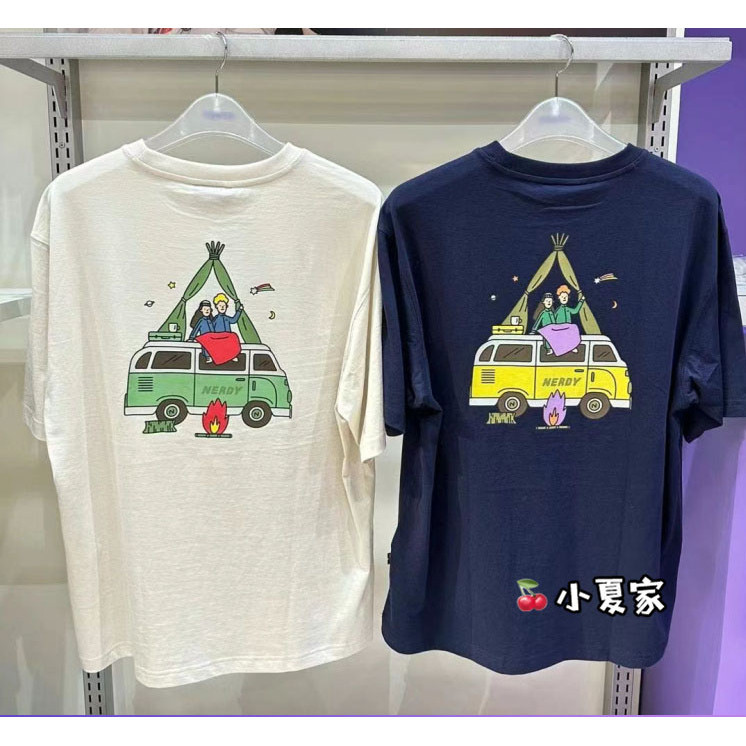 Nerdy Áo Thun Nam Nữ, Hoodie Họa Tiết Hoạt Hình, 100% Cotton Thoáng Khí, Thiết Kế Mới