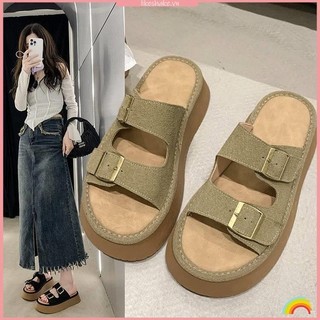 Dép đế dày nữ mặc ngoài mùa hè phù hợp thông thường