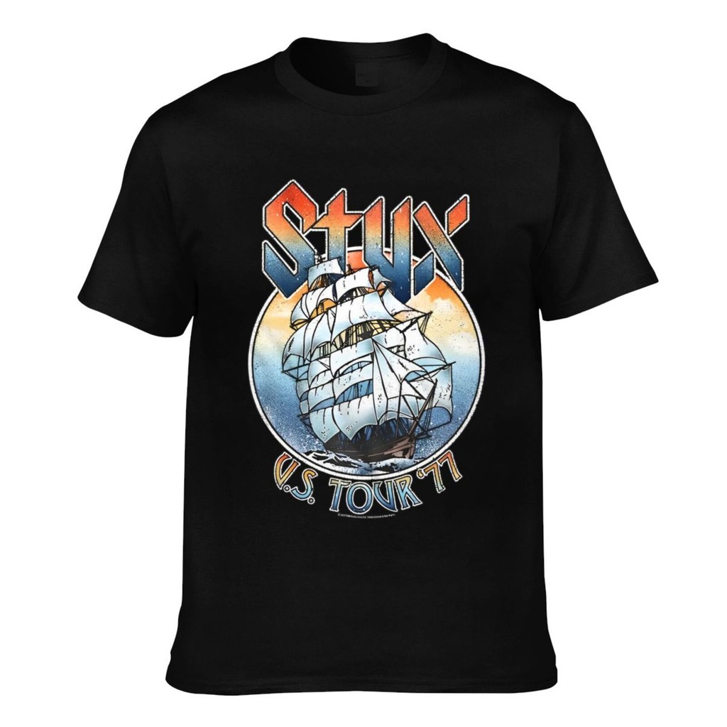Áo thun nam Styx 77 Us Tour Rock N Roll Music