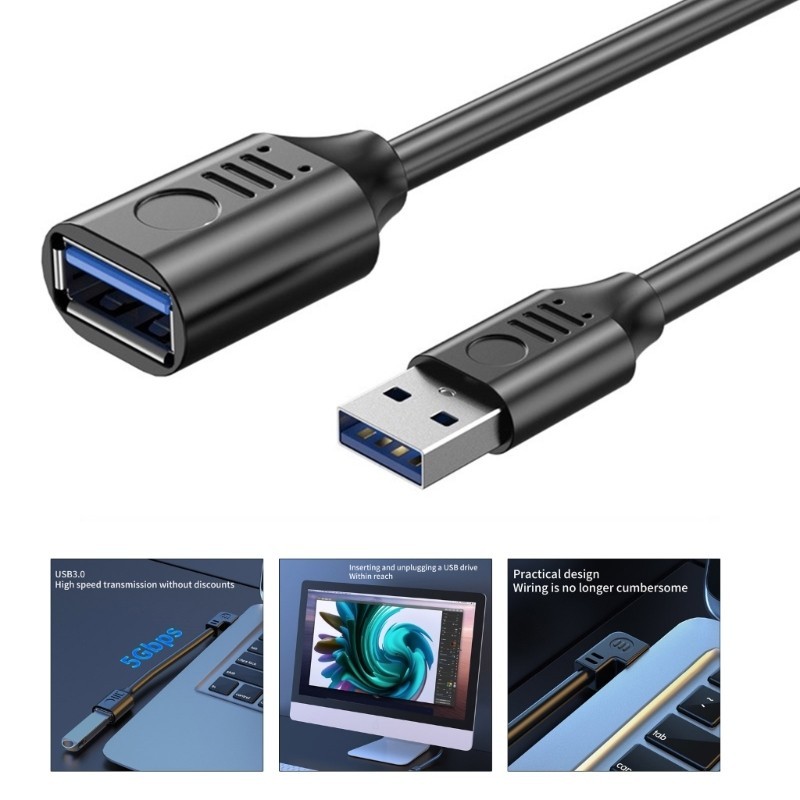 Cáp nối dài USB AMOOND USB 3 0 Nam sang Nữ Tốc độ 5Gbps Dữ liệu USB 90 độ