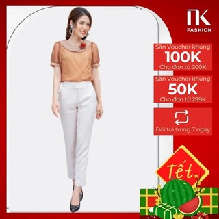 Quần Tây Nữ Công Sở NK FASHION Dáng Baggy Ôm Lưng Cao Cho Nữ NKQU2103005