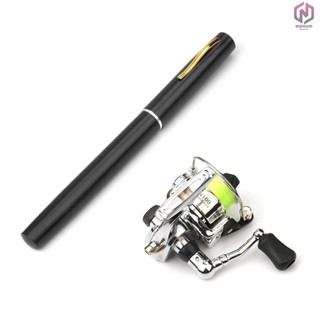 Túi có thể gập lại cần câu cá combo mini bút câu cá bộ kính thiên văn cần câu quay bộ combo