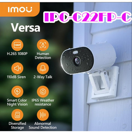Camera IP Wifi (Dahua) Imou Versa C22FP 2MP - H265 1080P Full HD - Ngoài Trời - Đàm Thoại - Đêm Có Màu - Còi Hú 110dB