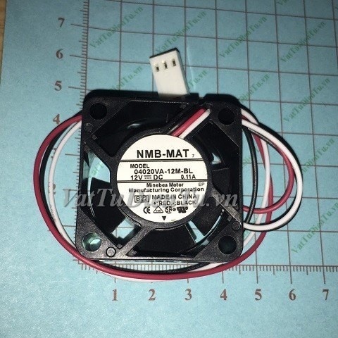 04020VA-12M-BL Quạt tản nhiệt 12V 0.11A 40x40x20mm NMB 3 dây