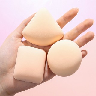 Bông phấn phủ, bông đánh phấn dặm phấn phủ hình tròn mềm mại màu trắng FETO