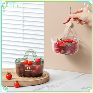 Giỏ đựng hành nhà bếp hộp lưu trữ treo tường dung tích lớn có móc miễn phí phòng tắm cạnh giường giỏ có thể treo được giỏ đựng tỏi gừng 【lmlife]