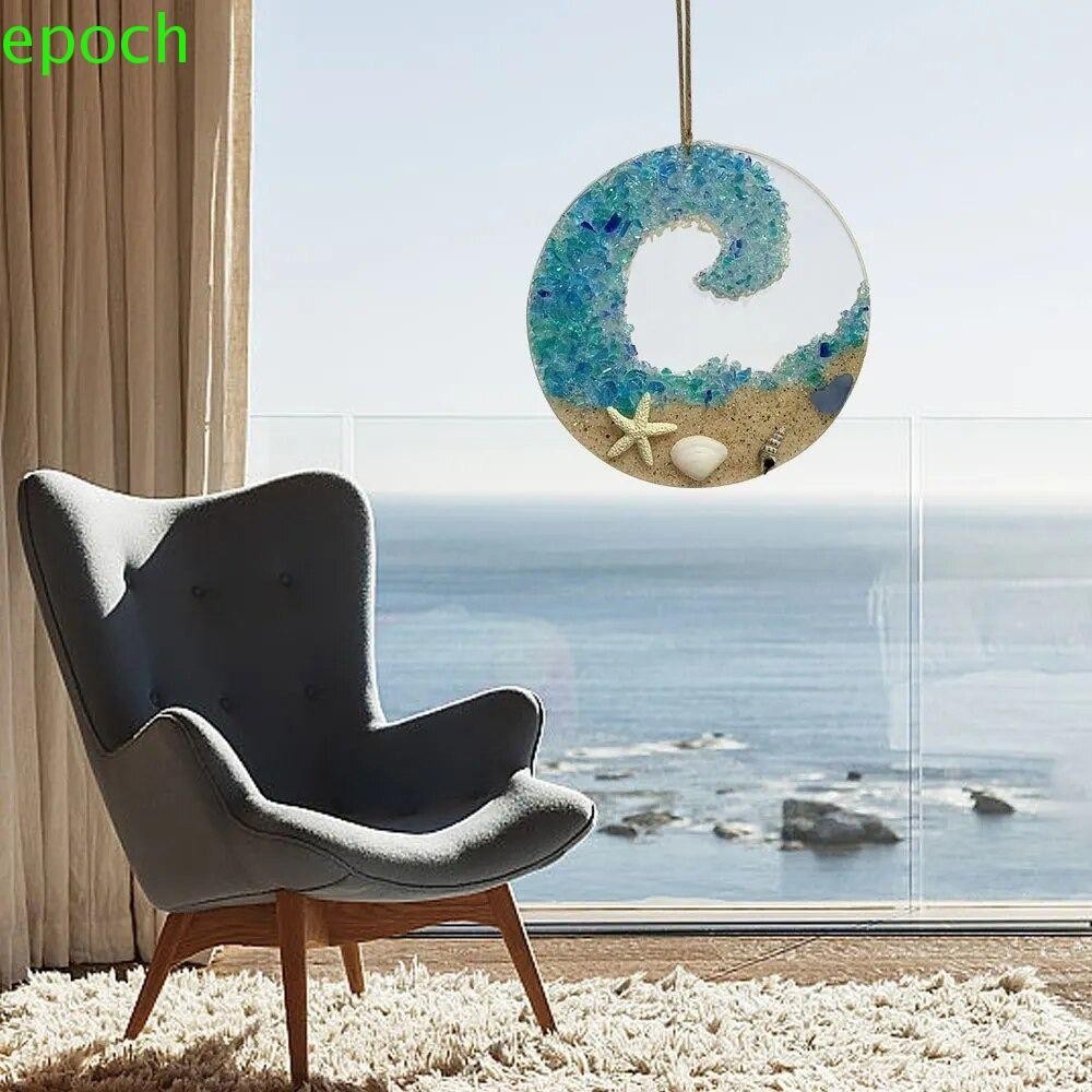 Epoch Sea Glass Suncatcher, Handmade Acrylic Beach Acrylic Mặt dây chu