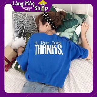 Áo thun tay lỡ phom rộng in chữ Hi chất cotton cao cấp ( ảnh và clip )