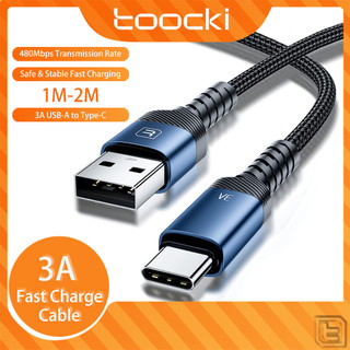 Cáp sạc nhanh toocki 3a usb c usb sang type c qc3.0 cáp dữ liệu sạc nhanh 480mbps cáp dữ liệu nhanh cho huawei oppo