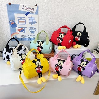 Túi trẻ em bé gái dễ thương họa tiết chuột mickey túi bowling thời trang di động đeo vai túi