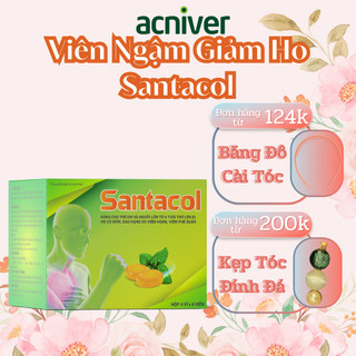 Viên ngậm giảm ho, giảm đau họng do viêm họng và viêm phế quản Santacol Hộp 24 Viên