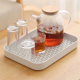 【FEELING 】Double Layer Drainer Tray Detachable Dish Rack Tea Draining Tray for Cup Fruit