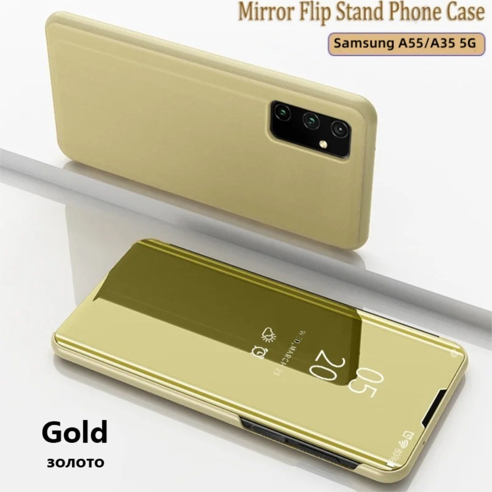 Ốp Lật Samsung A55 5G Cho Samsung Galaxy A55 A35 A15 A 15 A 35 A 55 SamsungA15 4G 5G Vỏ Điện Thoại Da Gương Sang Trọng Bảo Vệ Toàn Diện Chân Đế Giá Đỡ Ốp Lưng Chống Sốc
