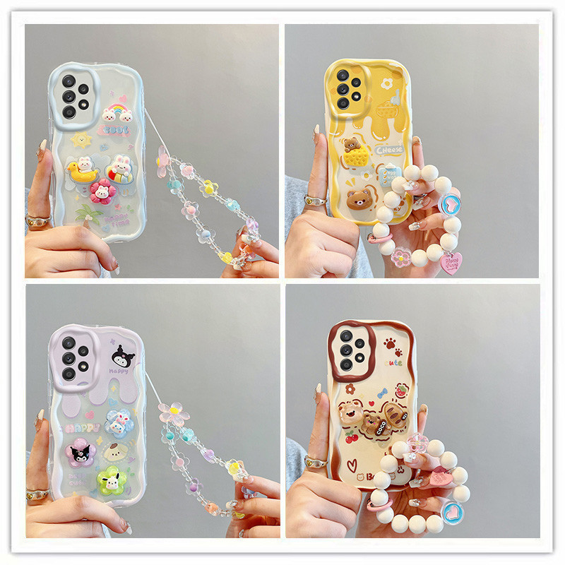 ốp lưng samsung a13 Ốp điện thoại búp bê 3D kem dễ thương cho vỏ samsung a13 samsung a23 ốp lưng bts