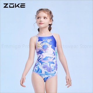 Đồ bơi bé gái ZOKE Đồ bơi tập luyện chuyên nghiệp Upf50 + Bộ đồ bơi chống nắng cho bé gái