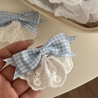 Nơ mới kẹp tóc ren nổ mỏ vịt kẹp