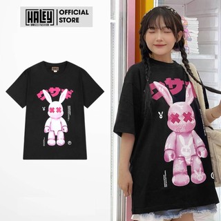 [Nóng bán] Áo thun Nam Nữ Unisex Form rộng tay lỡ BADRABBIT street wear style cao cấp chất cotton 100% HALEY