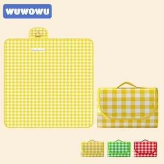 WUWOWU Thảm trải sàn cắm trại, Tấm lót ngủ dày chống ẩm, Lều chăn bãi biển chống nước di động có thể gập lại
