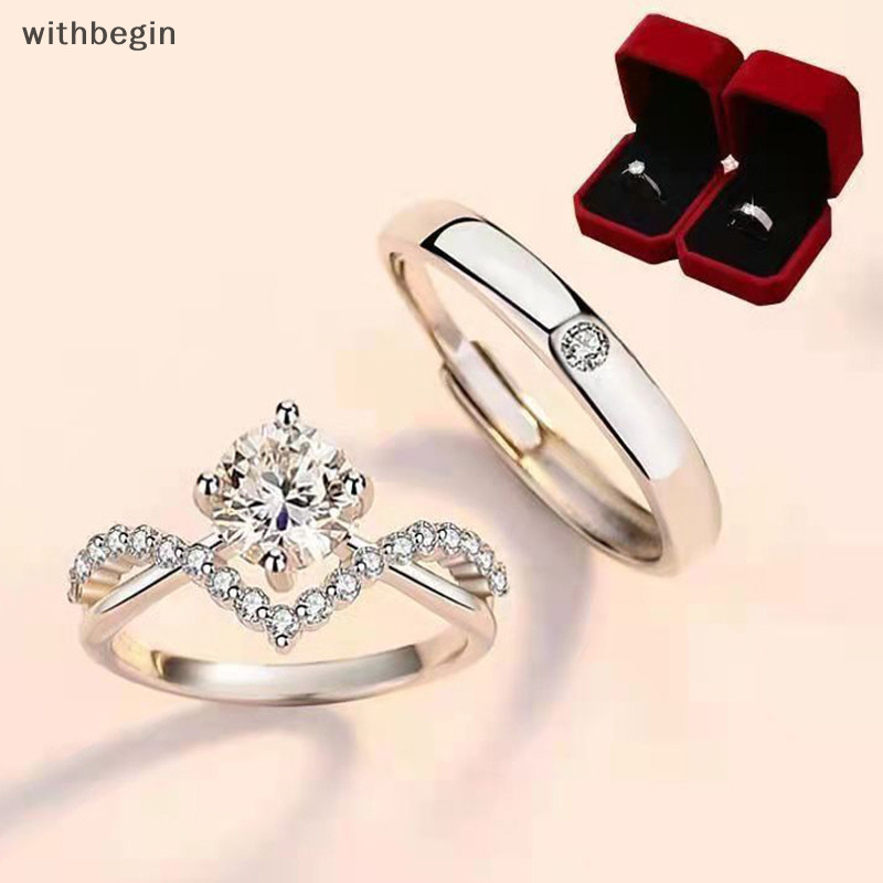 Nhẫn kim cương WIT Moissanite, Ánh sáng nữ kim cương giả, Nhẫn tinh tế cao cấp Niche n