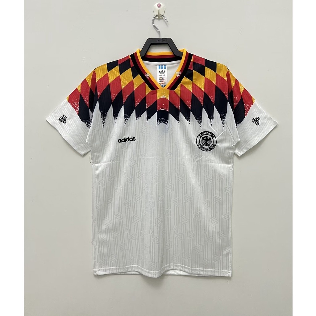 Áo thể thao thông thường Retro 1994 Đồng phục bóng đá sân nhà của Đức