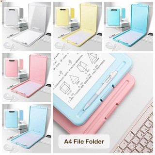 Leota a4 file clipboard box case, dung tích lớn a4 file folder viết clipboard, 6 màu nhựa lưu trữ tập tin chống thấm nước memo clip board tài liệu