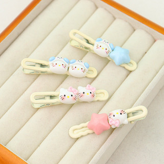 Trái Tim Nữ Tính Hồng Ngôi Sao Kẹp Tóc Kitty Dễ Thương Kẹp Tóc Nổ Kẹp Bên