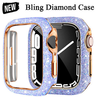 Ốp lưng bảo vệ màn hình Bling Diamond Cover cho Apple Watch 45mm 41mm 44mm 40mm Apple Watch Series 9 8 7 4 5 6 Se