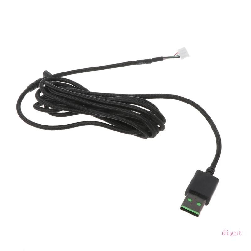 Durable Nylon Braided Line USB Mouse Cable Replacement Wire For  DeathAdder
