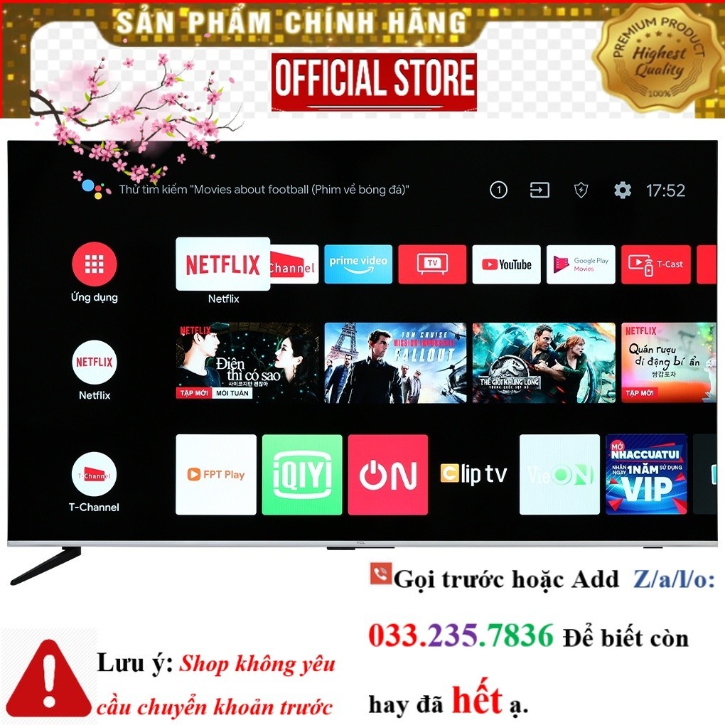  New Android Tivi TCL 65P737 4K 65 inch