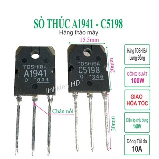 Sò công suất a1941 c5198 140v 100w hàng tháo máy lưng đồng - linhkien hd