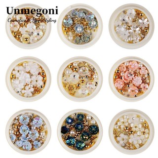 Unmegoni Hộp Phụ Kiện Trang Trí Móng Tay 3D