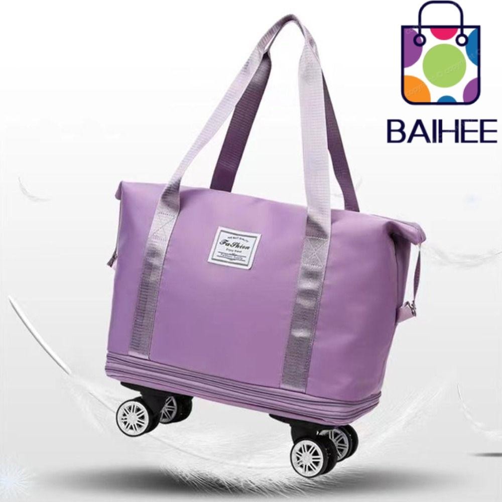 【Hàng sẵn có❤】_Baihe Túi Hành Lý Đeo Vai Có Bánh Xe Có Thể Gập Lại Nhiều Túi