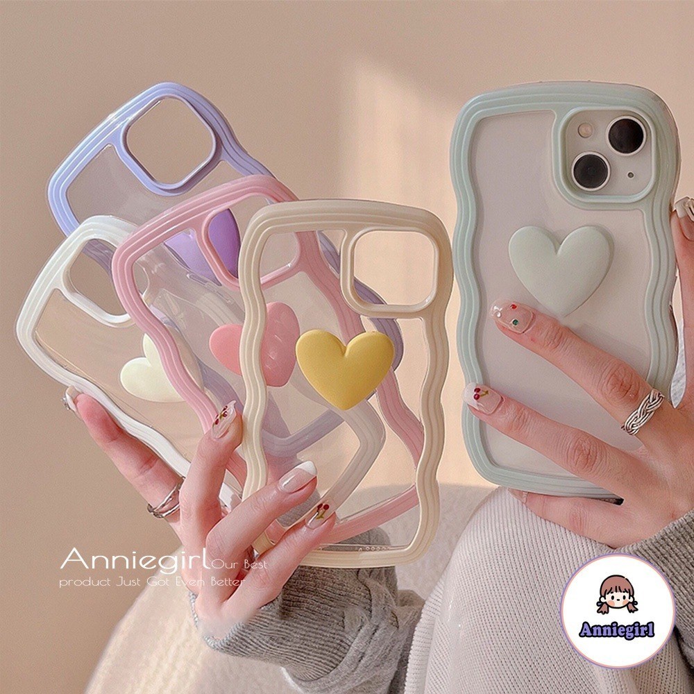 Ốp Điện Thoại Chống Sốc Màu Kẹo Hình Trái Tim 3D Cho Iphone 14 13 12 11 Pro Max X Xs Xr 7 8 Plus 2 Trong 1
