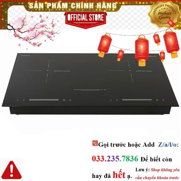 Bếp từ đôi Junger NKD22+ 4000W tặng máy hút mùi kính cong <nEw<