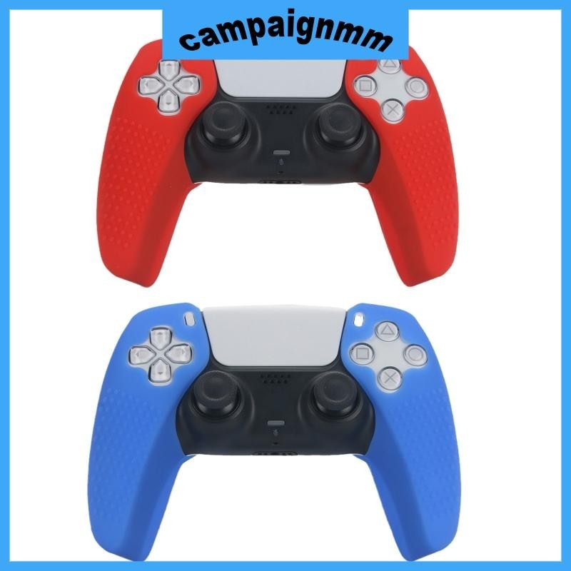 Camp Split Silicone Chống Trơn Trượt Cho Ốp Lưng Cho Bộ Điều Khiển Sony PS5 Skin Console Gamepad