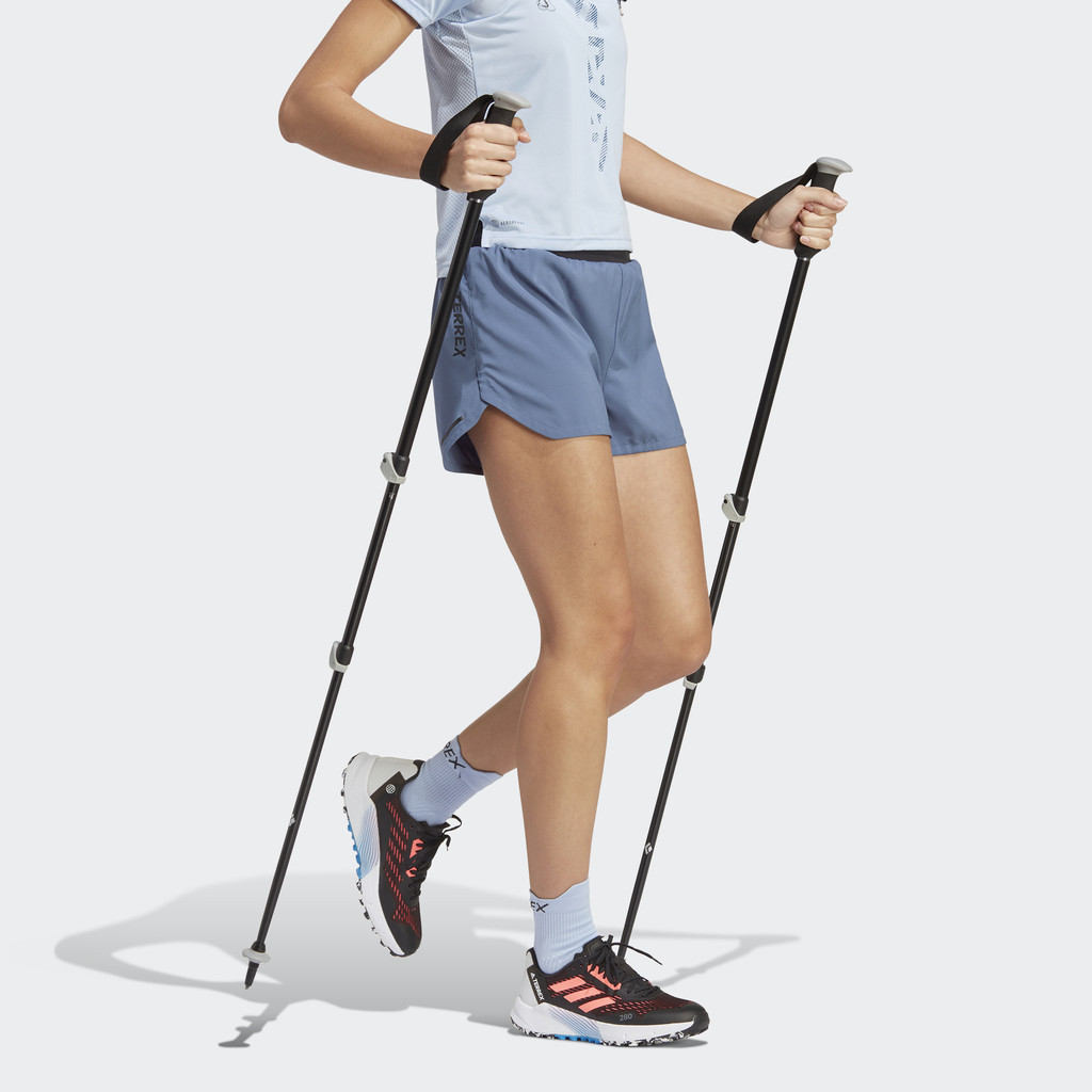 Adidas Trail Running Quần Short Chạy Trail Terrex Agravic Nữ Màu xanh da trời HT9393