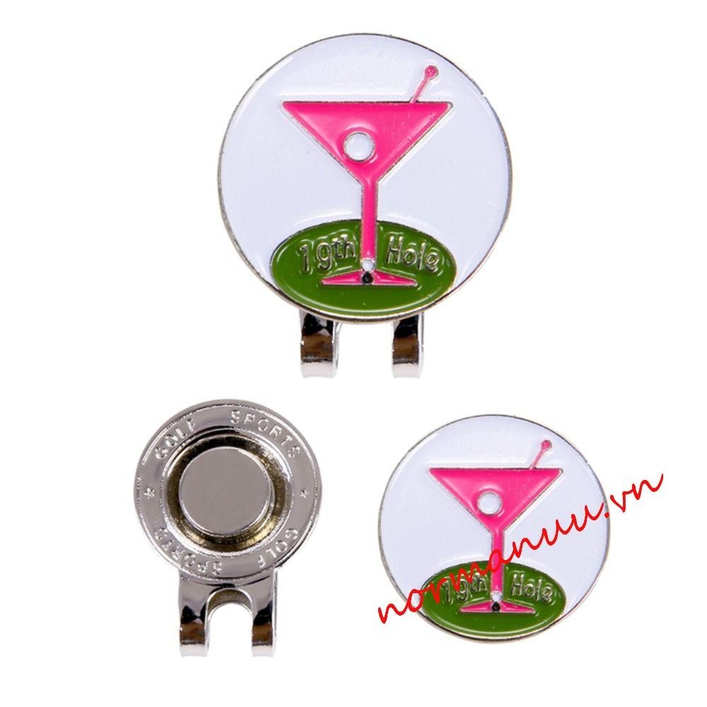 Norman6g Golf Ball Marker Dập Nổi Kim Loại 1 Hoa Văn Hồng Thiết Bị Chơ