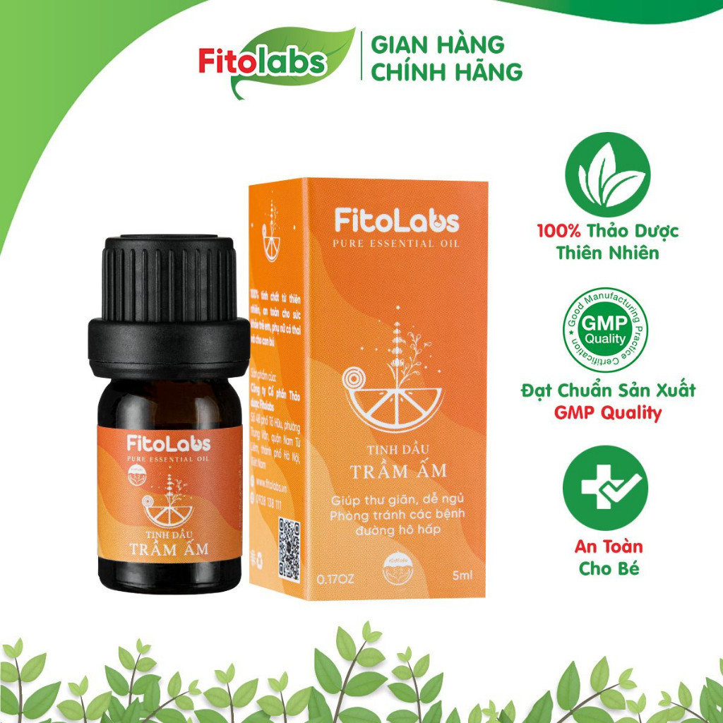 Tinh Dầu Trầm Ấm Fitolabs Từ Cam Ngọt, Khuynh Diệp, Oải Hương, Ngọc Am Giúp Thư Giãn, Ngủ Ngon, Phòng Bệnh Hô Hấp FITO29