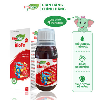 Sắt Hữu Cơ Cho Bé Fitolabs BioFe Không Gây Nóng Trong, Không Gây Táo Bón, Giảm Thiếu Máu, An Toàn Chai 120ml