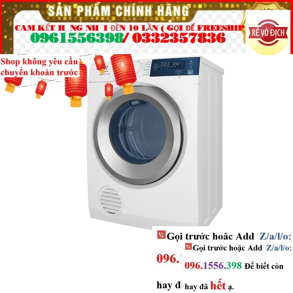>> CH [EDS854J3WB]  Máy sấy thông hơi Electrolux 8.5 kg EDS854J3WB <<