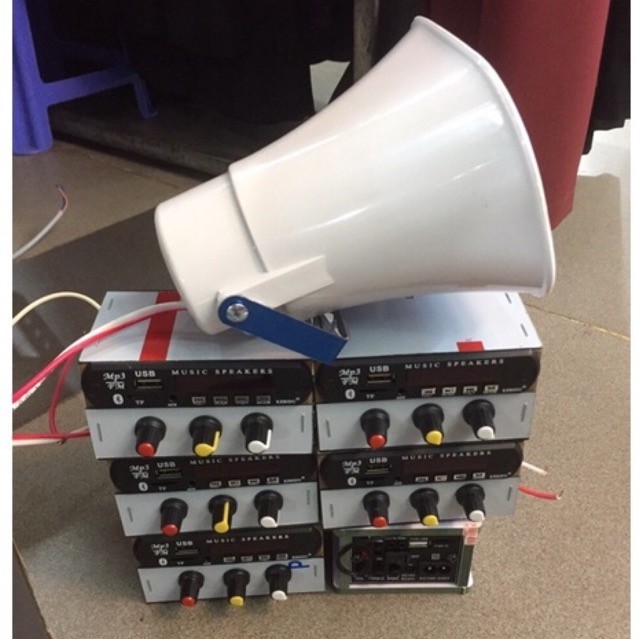 Bộ bán hàng rong 12V,1thẻ nhớ,1loa 10w,1âm ly chạy 12 v như hình. - Shop Minh Tiến