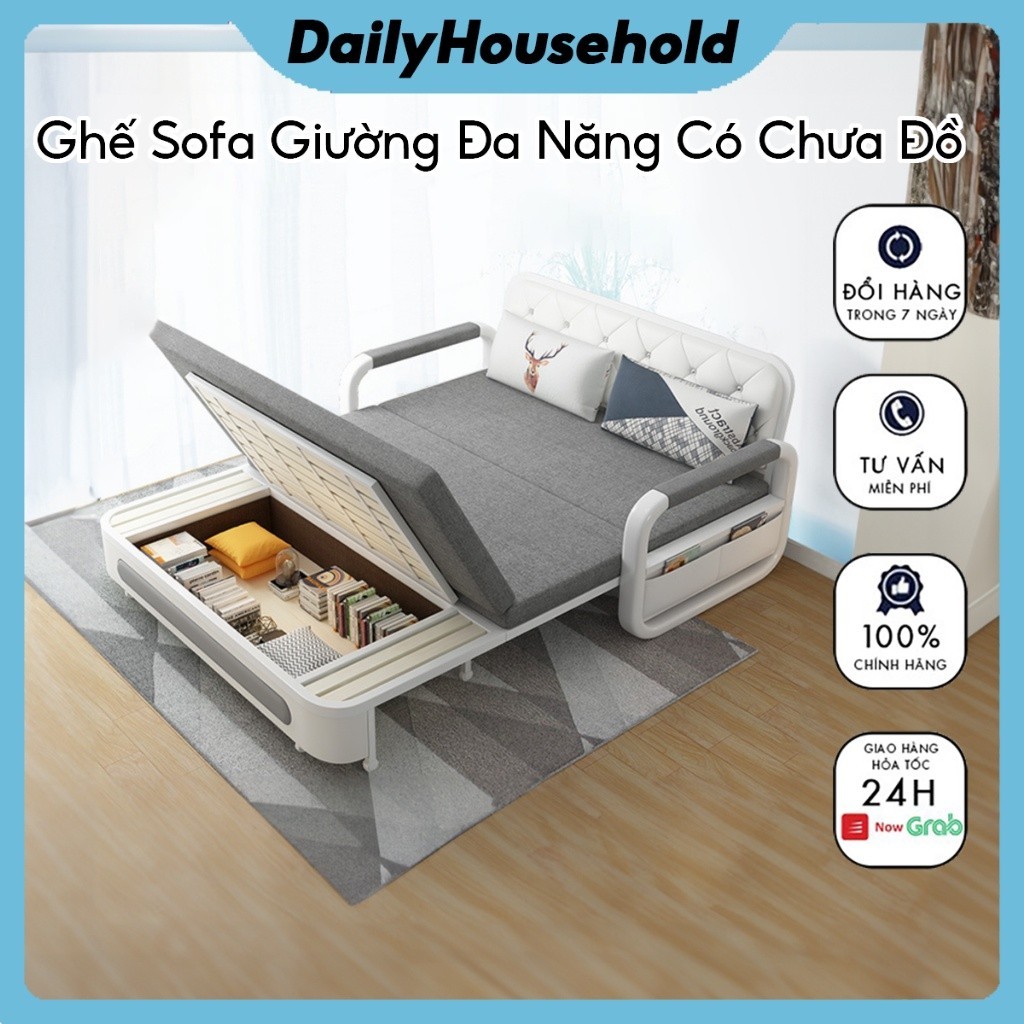 Giường Ngủ Đa Năng Ghế Sofa Gấp Gọn Có Ngăn Chứa Đồ  - Tiết Kiệm Không Gian Đầy Đủ Kích Thước Từ 1m2 đến 1m8